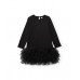 Girls knitted dress with ruffles at the hem and long sleeves Girls knitted dress with ruffles at the hem and long sleeves