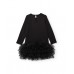Girls knitted dress with ruffles at the hem and long sleeves Girls knitted dress with ruffles at the hem and long sleeves