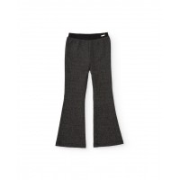 Girls flared trousers with a shiny fabric Girls flared trousers with a shiny fabric