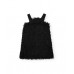 Girls dress with a feather-textured fabric and straps Girls dress with a feather-textured fabric and straps