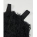 Girls dress with a feather-textured fabric and straps Girls dress with a feather-textured fabric and straps