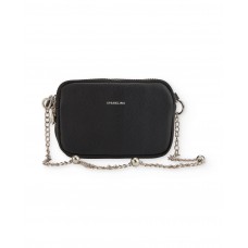 Girls faux leather bag with a metal chain and zip closure Girls faux leather bag with a metal chain and zip closure
