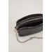 Girls faux leather bag with a metal chain and zip closure Girls faux leather bag with a metal chain and zip closure