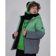 Boys padded coat with geometric print Boys padded coat with geometric print