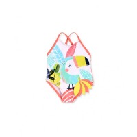 White print swimsuit for girl Treasure Island 