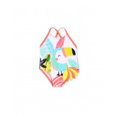 White print swimsuit for girl Treasure Island 