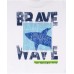 White knit t-shirt 'brave wave' boy Diving Adventures