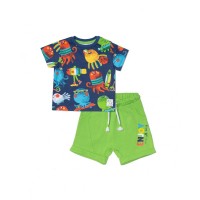 Blue green knitted set for boy Holidays 