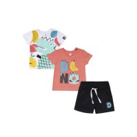 Black red knitted set for boy Juicy Three-piece knitted set for a boy