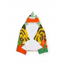Boys knit hooded towel with decorated hood Boys knit hooded towel with decorated hood