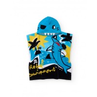 Boys pirate knit poncho towel with hood 