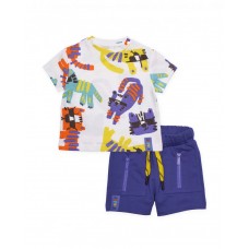 Boys knit set with animal print 