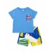 Boys knit set with artistic print 