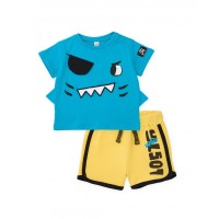 Boys knit set with raised details 