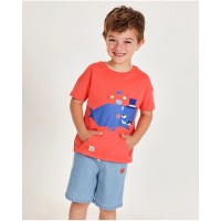 Boys knit T-shirt with whale print Boys’ 