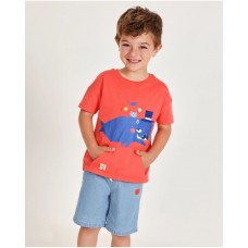 Boys knit T-shirt with whale print Boys’ 