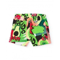 Boys knitted bermuda shorts with comic print Boys knitted bermuda shorts with comic print