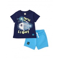 Boys knitted set with glowing fish design Boys knitted set with glowing fish design