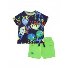 Boys knitted set with jellyfish print 