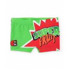 Boys knitted swimsuit with comic print 