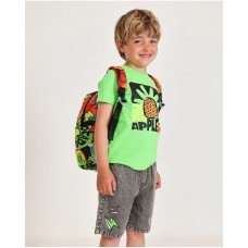 Boys knitted T-shirt with shoulder fastening 