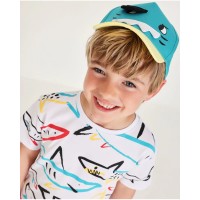 Boys pirate woven cap with raised details 