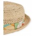 Boys woven hat with ribbon and side knot 