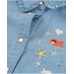 Girls woven shirt in lightweight denim 