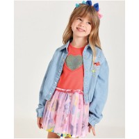 Girls woven shirt in lightweight denim Girls woven shirt in lightweight denim