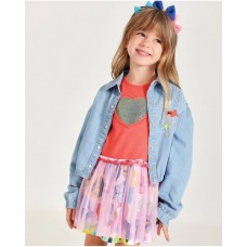 Girls woven shirt in lightweight denim 