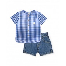 Newborn woven set with gingham print Newborn woven set with gingham print