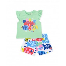 Girls knit set with ruffled sleeves Girls knit set with ruffled sleeves