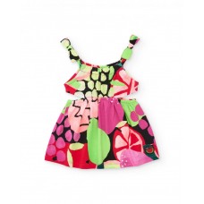 Girls knitted dress with knotted straps 