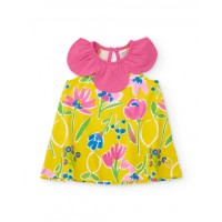 Girls knitted dress with petal collar Girls knitted dress with petal collar