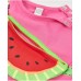 Girls knitted dress with watermelon appliqué 