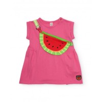 Girls knitted dress with watermelon appliqué Girls knitted dress with watermelon appliqué