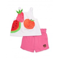 Girls knitted set with large print 