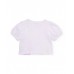 Girls knitted T-shirt with gathered sleeves 
