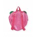 Girls woven backpack with shiny finish 