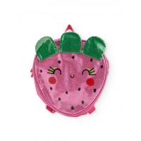 Girls woven backpack with shiny finish Girls woven backpack with shiny finish