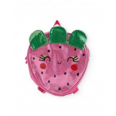 Girls woven backpack with shiny finish Girls woven backpack with shiny finish