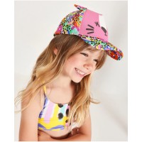 Girls woven cap with fabric little ears Girls woven cap with fabric little ears