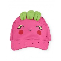 Girls woven cap with raised little leaves Girls woven cap with raised little leaves