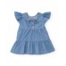 Girls woven dress in soft denim 