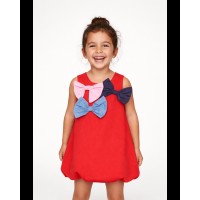 Girls woven dress with balloon design 