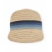 Girls woven hat with decorative ribbon 