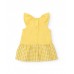 Knitted newborn dress with raised appliqués 