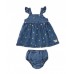 Newborn denim woven dress 