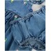 Newborn denim woven dress 