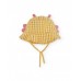 Newborn woven hat with gingham print 